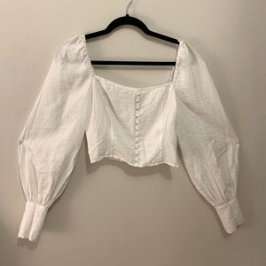 Forever 21 Long Sleeve Peasant Top